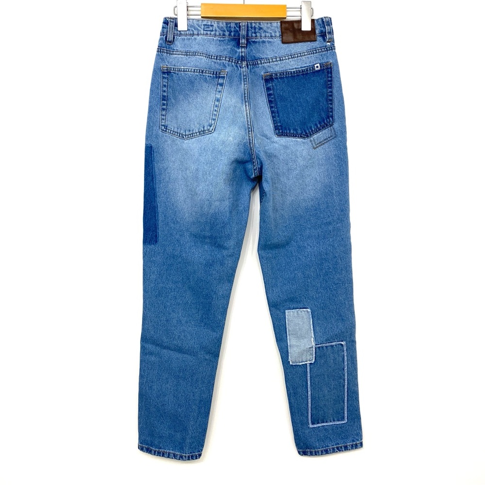 Lucky Brand High Rise Mom Patchwork Jeans Women’s Size 4/27" Blue Boho Festival - Picture 3 of 15